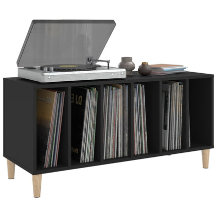 vinylskab 100x38x48 cm konstrueret træ sort