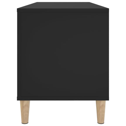 vinylskab 100x38x48 cm konstrueret træ sort