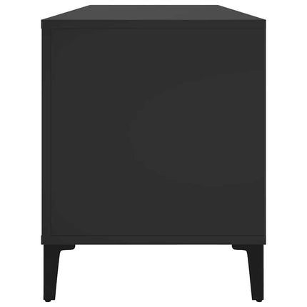 vinylskab 100x38x48 cm konstrueret træ sort
