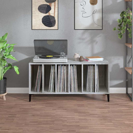 vinylskab 100x38x48 cm konstrueret træ betongrå