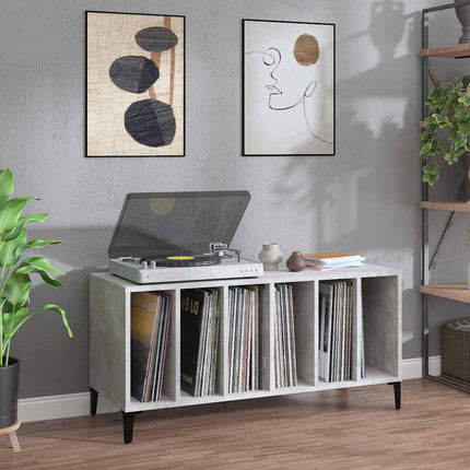 vinylskab 100x38x48 cm konstrueret træ betongrå