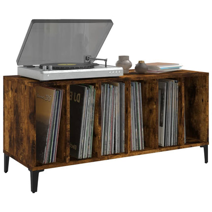 vinylskab 100x38x48 cm konstrueret træ røget egetræsfarve