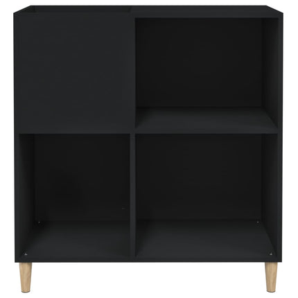 vinylskab 84,5x38x89 cm konstrueret træ sort