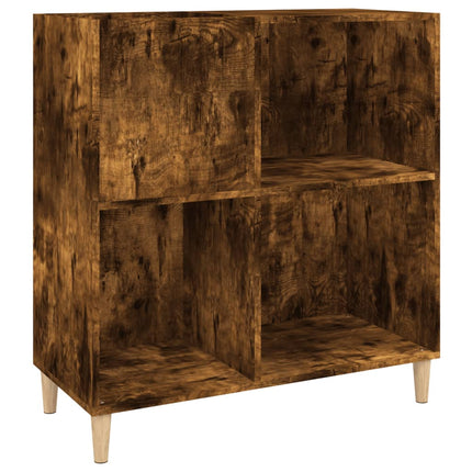 vinylskab 84,5x38x89 cm konstrueret træ røget egetræsfarve