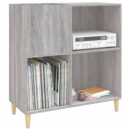 vinylskab 84,5x38x39 cm konstrueret træ grå sonoma-eg