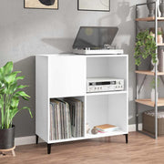 vinylskab 84,5x38x89 cm konstrueret træ hvid