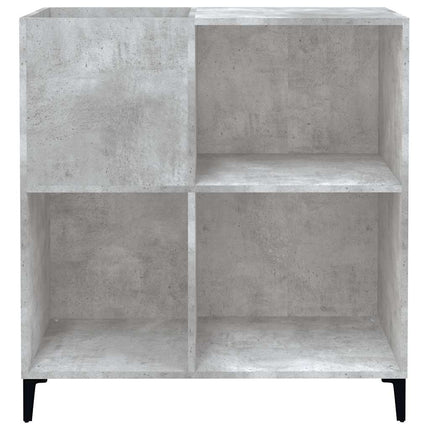 vinylskab 84,5x38x89 cm konstrueret træ betongrå