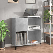 vinylskab 84,5x38x89 cm konstrueret træ betongrå