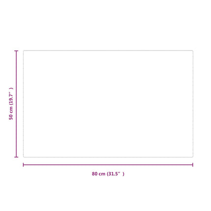 Pejs glasplade Transparent 80 x 50 cm Glas