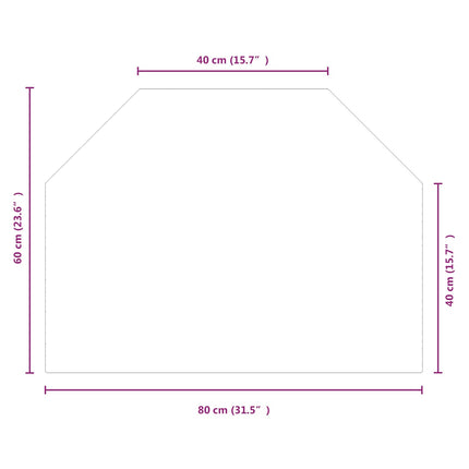 Pejs glasplade Transparent 80 x 60 cm Glas