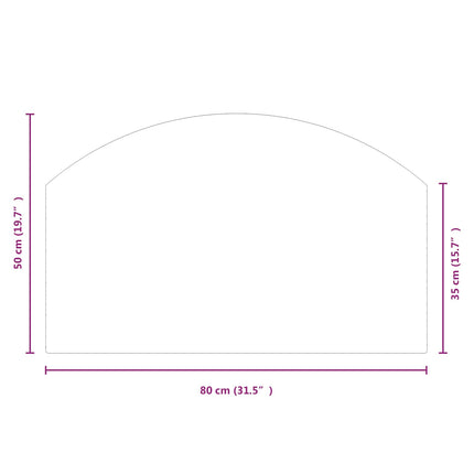 Pejs glasplade Transparent 80 x 50 cm Glas