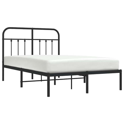 sengeramme med sengegavl 120x190 cm metal sort