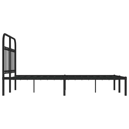 sengeramme med sengegavl 120x190 cm metal sort