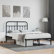 sengeramme med sengegavl 120x190 cm metal sort