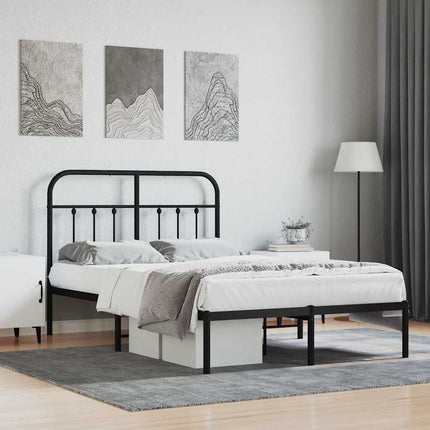 sengeramme med sengegavl 120x190 cm metal sort