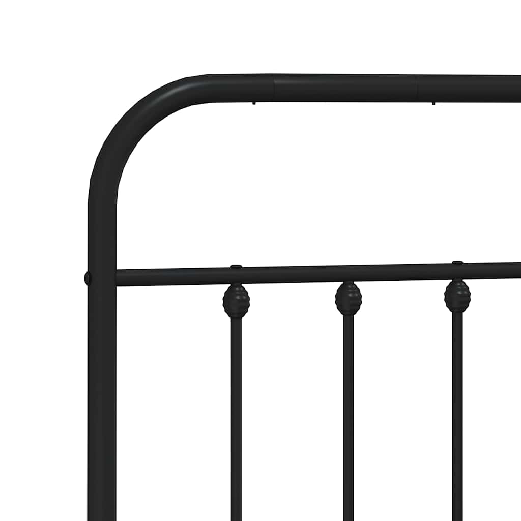 sengeramme med sengegavl 120x200 cm metal sort