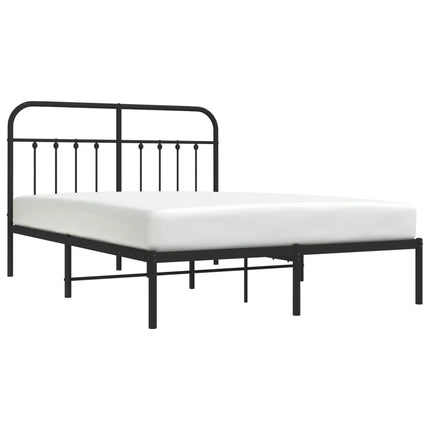 sengeramme med sengegavl 140x190 cm metal sort