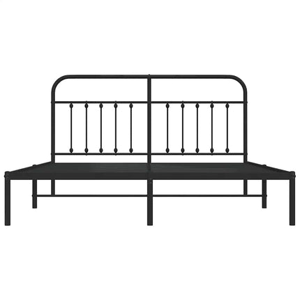 sengeramme med sengegavl 183x213 cm metal sort