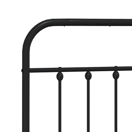 sengeramme med sengegavl 183x213 cm metal sort