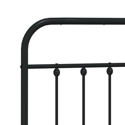 sengeramme med sengegavl 193x203 cm metal sort