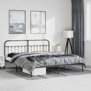 sengeramme med sengegavl 193x203 cm metal sort