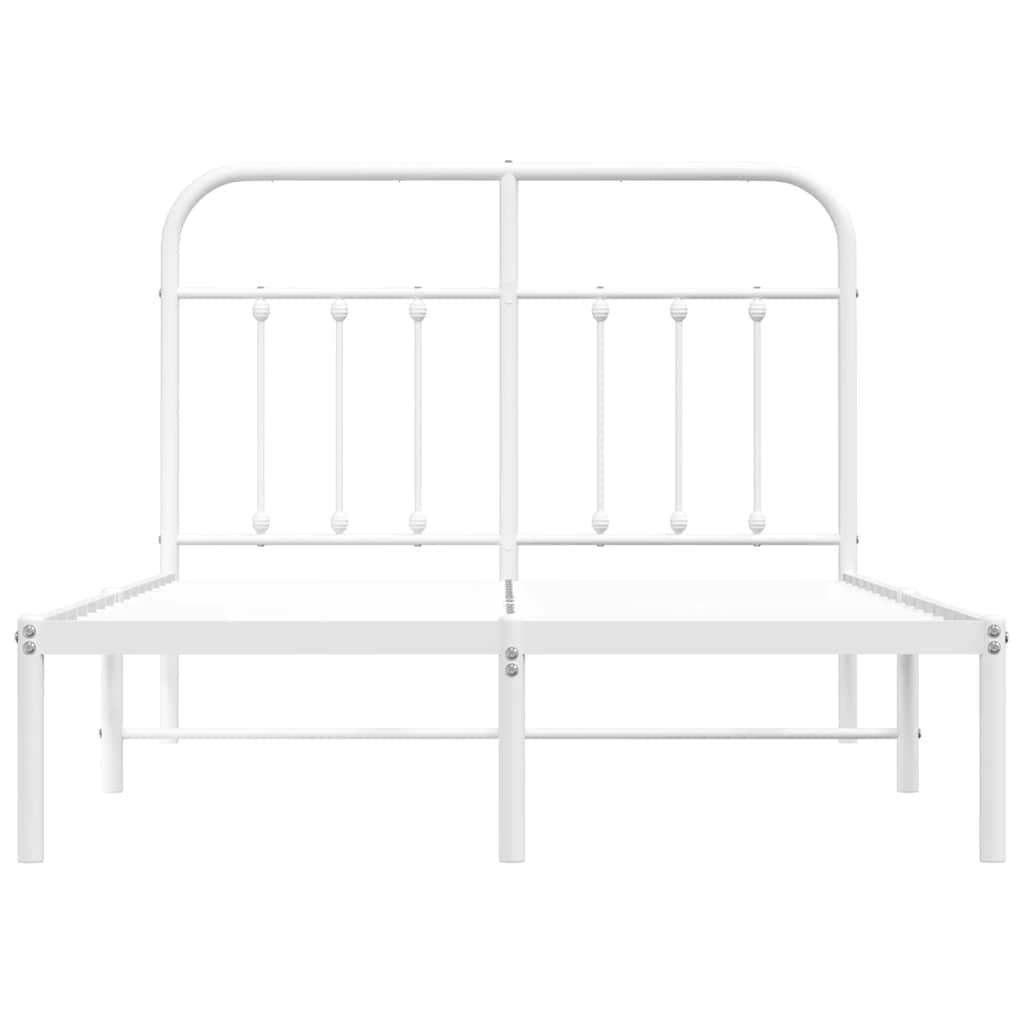 sengeramme med sengegavl 120x190 cm metal hvid