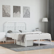 sengeramme med sengegavl 120x190 cm metal hvid