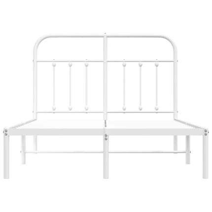 sengeramme med sengegavl 120x200 cm metal hvid