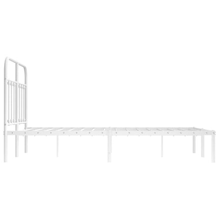 sengeramme med sengegavl 120x200 cm metal hvid