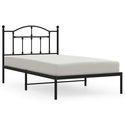 sengeramme med sengegavl 100x190 cm metal sort
