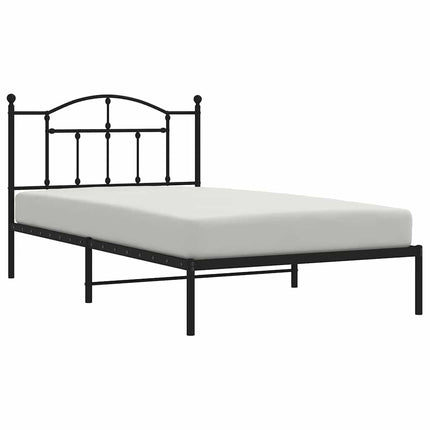 sengeramme med sengegavl 100x200 cm metal sort
