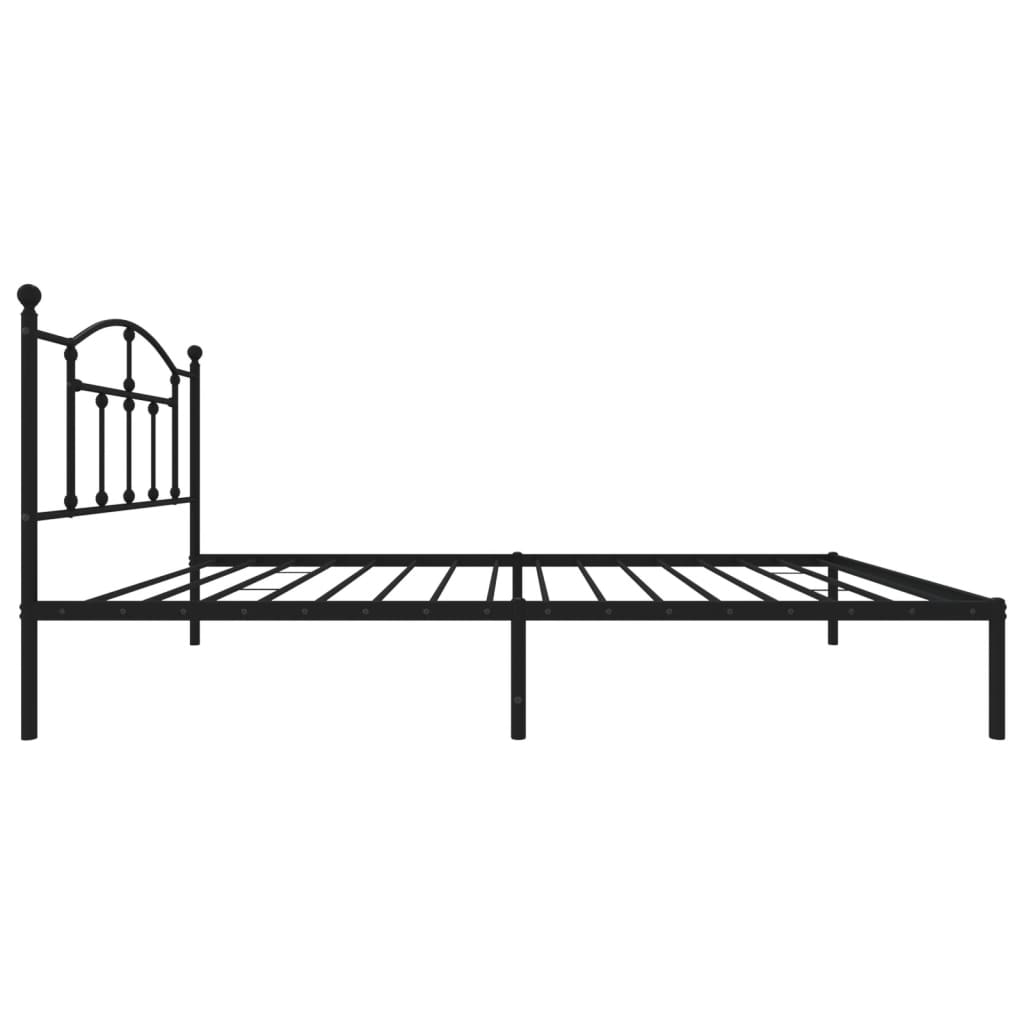 sengeramme med sengegavl 107x203 cm metal sort