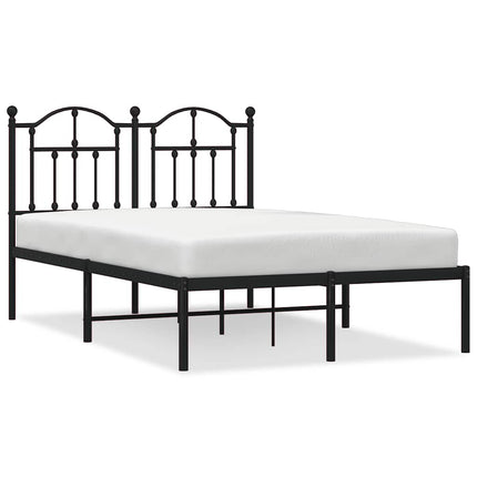 sengeramme med sengegavl 120x190 cm metal sort