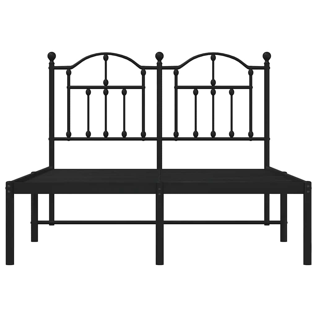 sengeramme med sengegavl 120x190 cm metal sort