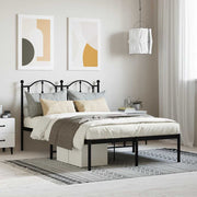 sengeramme med sengegavl 120x190 cm metal sort