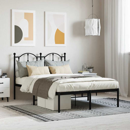 sengeramme med sengegavl 120x190 cm metal sort