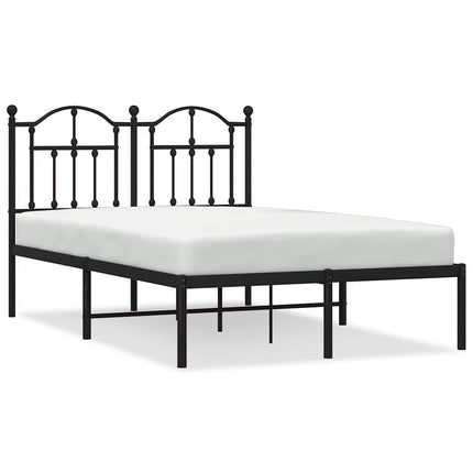 sengeramme med sengegavl 120x200 cm metal sort