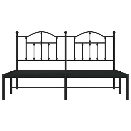 sengeramme med sengegavl 160x200 cm metal sort
