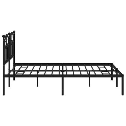 sengeramme med sengegavl 183x213 cm metal sort