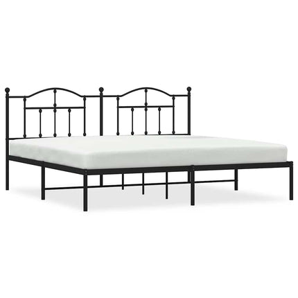 sengeramme med sengegavl 193x203 cm metal sort