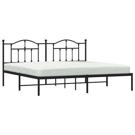 sengeramme med sengegavl 193x203 cm metal sort