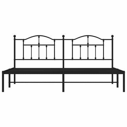 sengeramme med sengegavl 200x200 cm metal sort