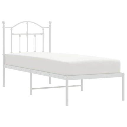 sengeramme uden madras med hovedgærde 75x190 cm hvid