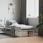 sengeramme uden madras med hovedgærde 75x190 cm hvid
