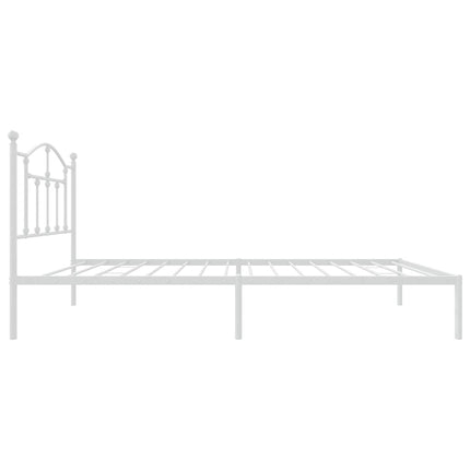 sengeramme med sengegavl 90x190 cm metal hvid