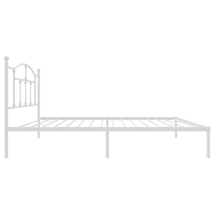 sengeramme med sengegavl 100x190 cm metal hvid