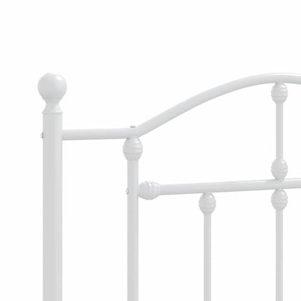 sengeramme med sengegavl 100x190 cm metal hvid