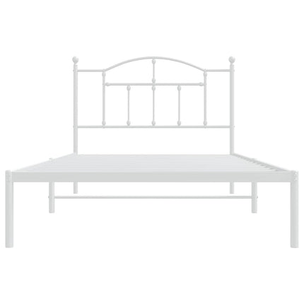 sengeramme med sengegavl 107x203 cm metal hvid