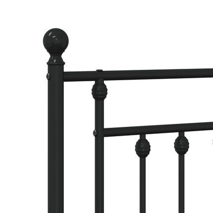 sengeramme med sengegavl 80x200 cm metal sort