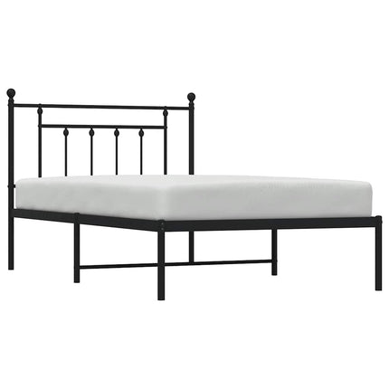 sengeramme med sengegavl 100x200 cm metal sort